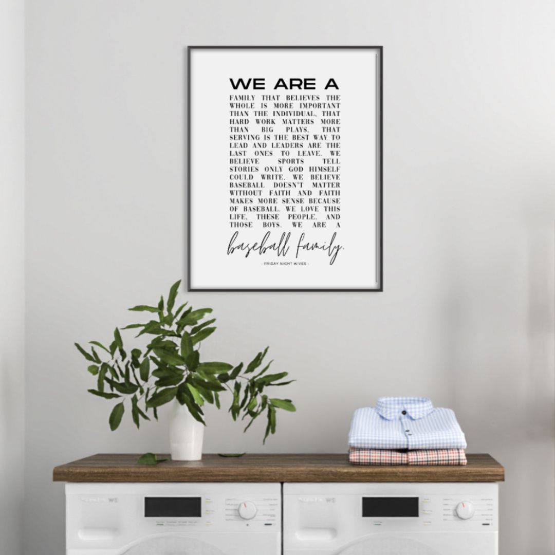 Baseball Family Wall Art *Digital Download*