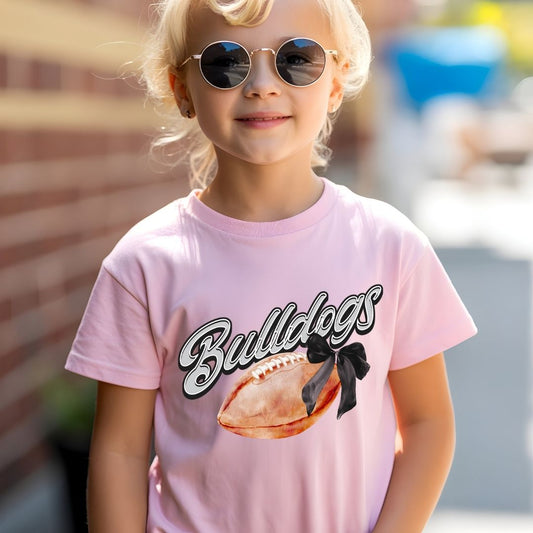 Mascot Bow & Football Tee