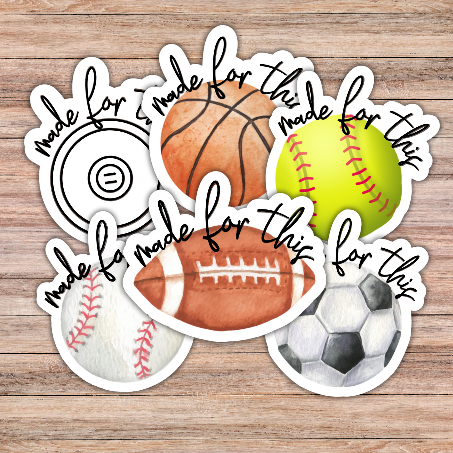 'Made for This' Sticker (Choose Your Sport) 3.5 inches