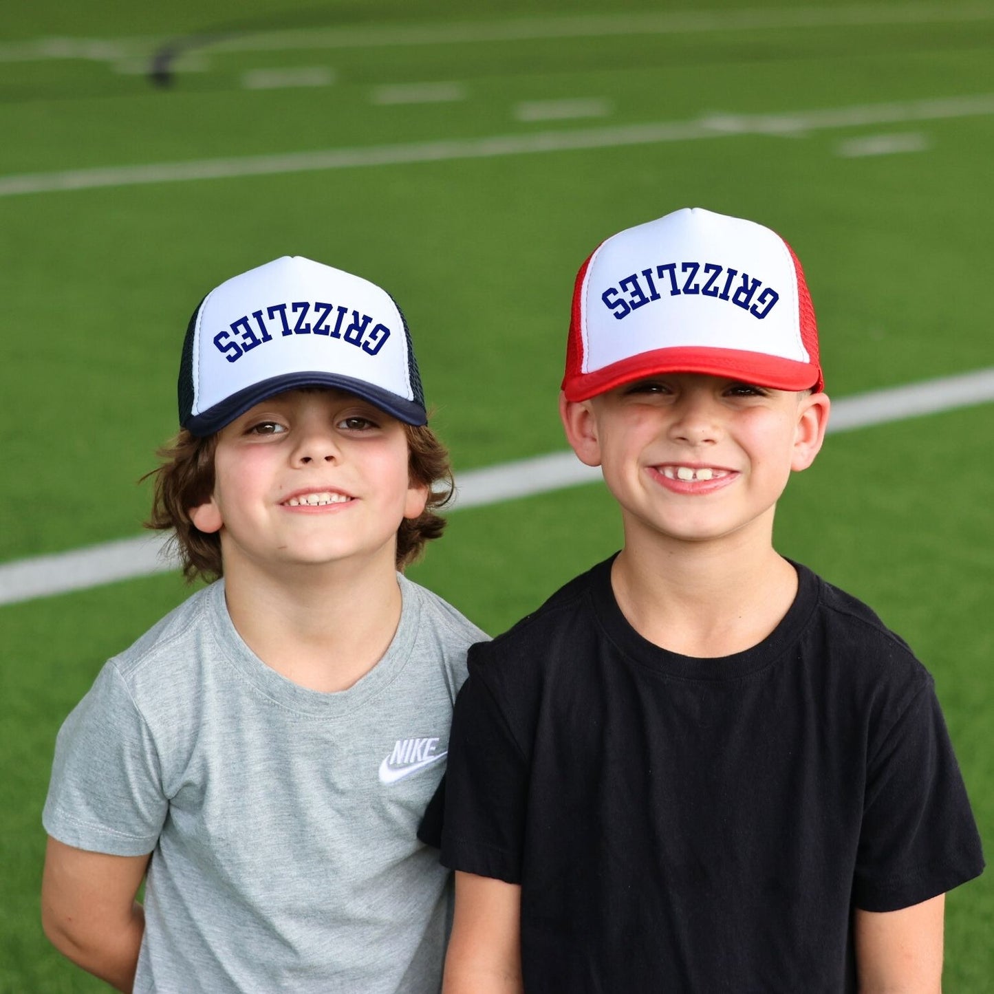 *YOUTH* Upside Down Custom Word Trucker Hat