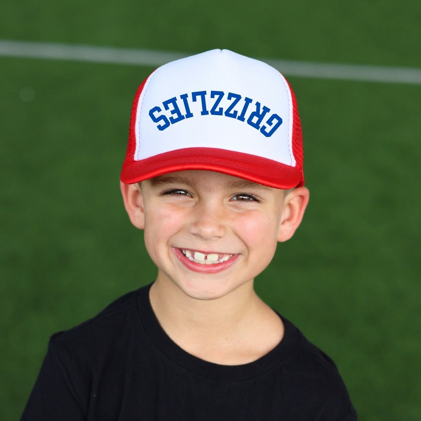 *YOUTH* Upside Down Custom Word Trucker Hat