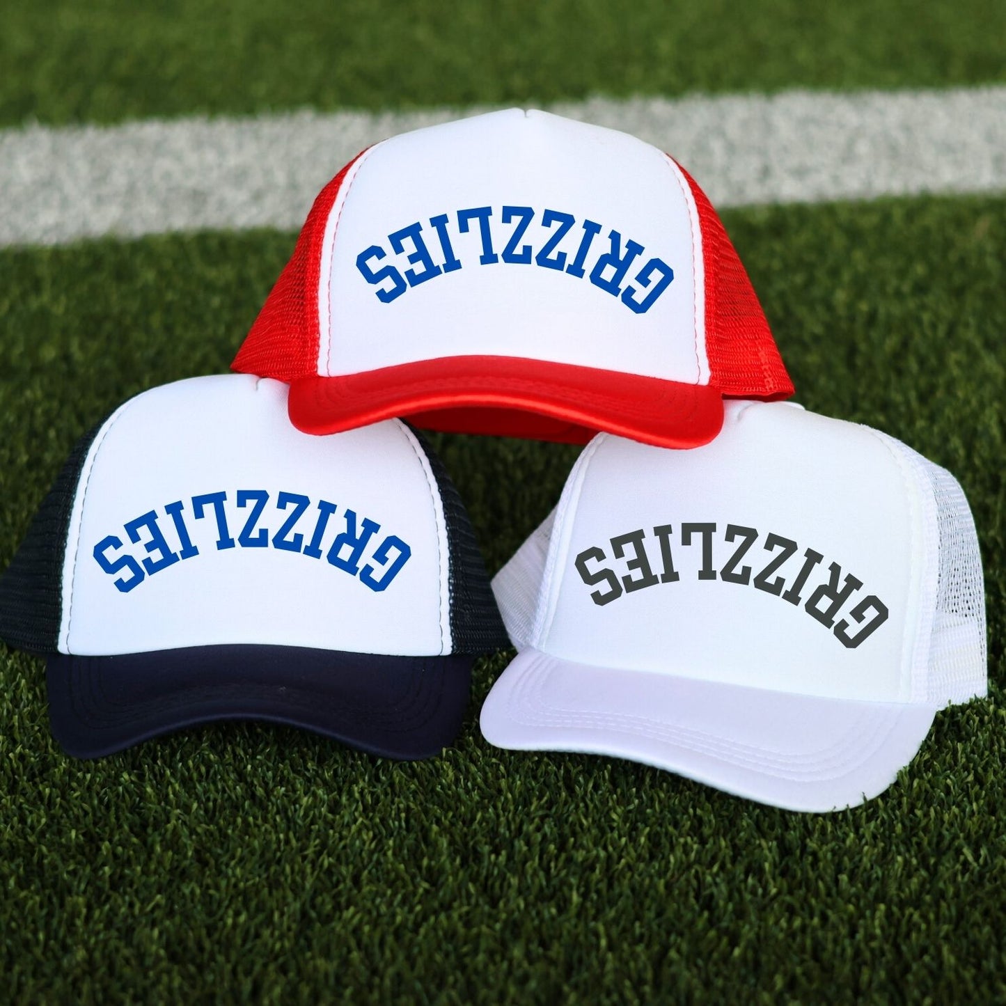 *YOUTH* Upside Down Custom Word Trucker Hat