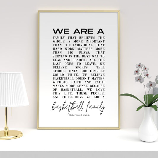 Basketball Family Wall Art *Digital Download*