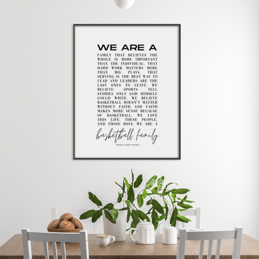 Basketball Family Wall Art *Digital Download*