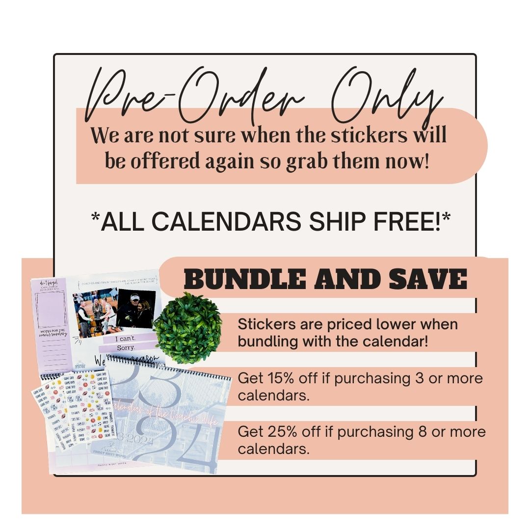 Exclusive FNW Calendar Stickers