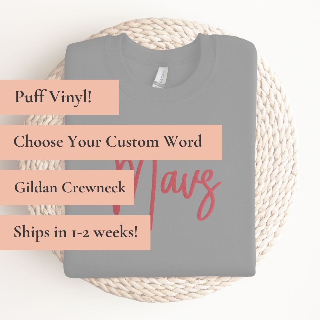 Custom Puff Vinyl Hoodie/Crewneck