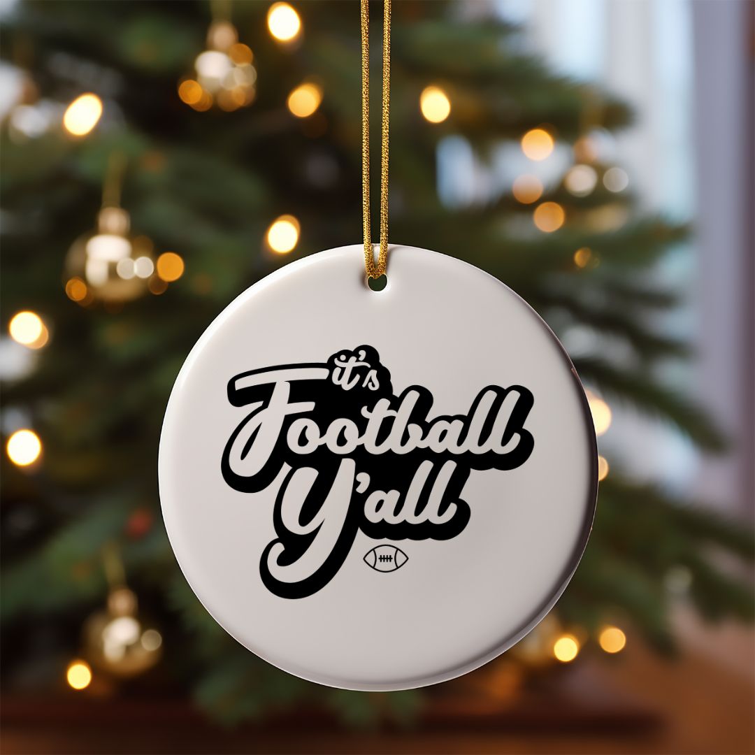 Retro It's Football Y'all Ornament