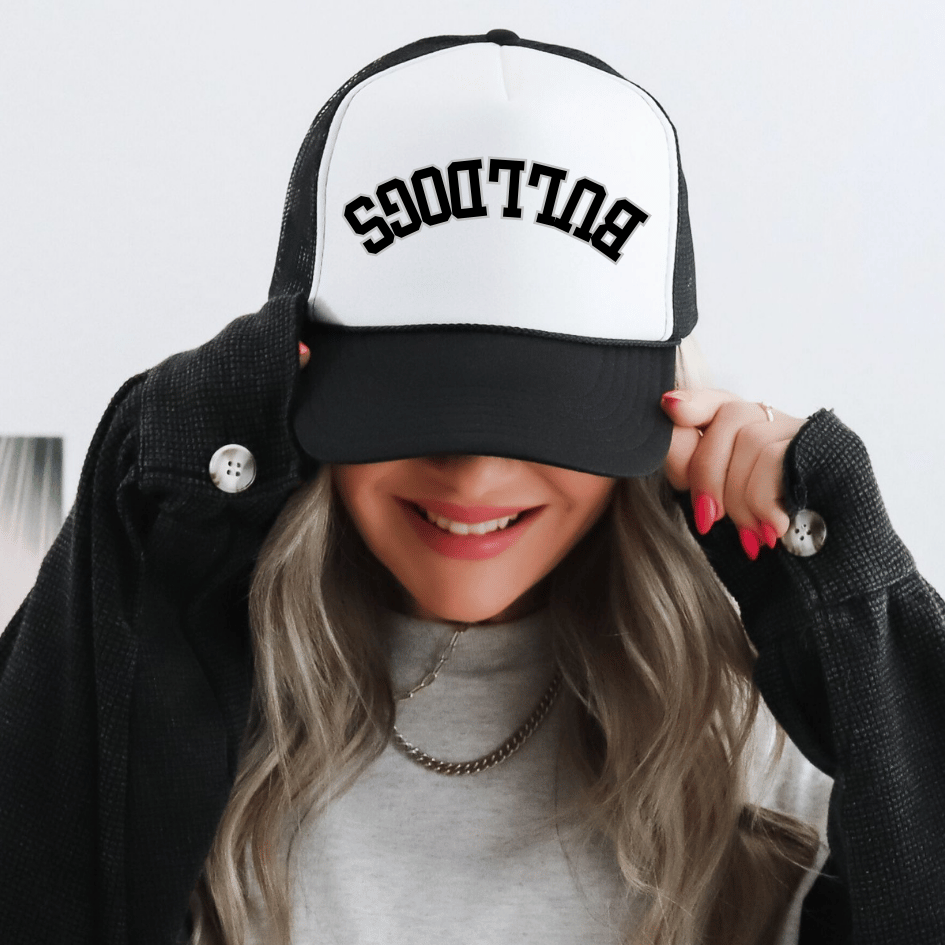 Trendy Upside Down Custom Word Trucker Hat