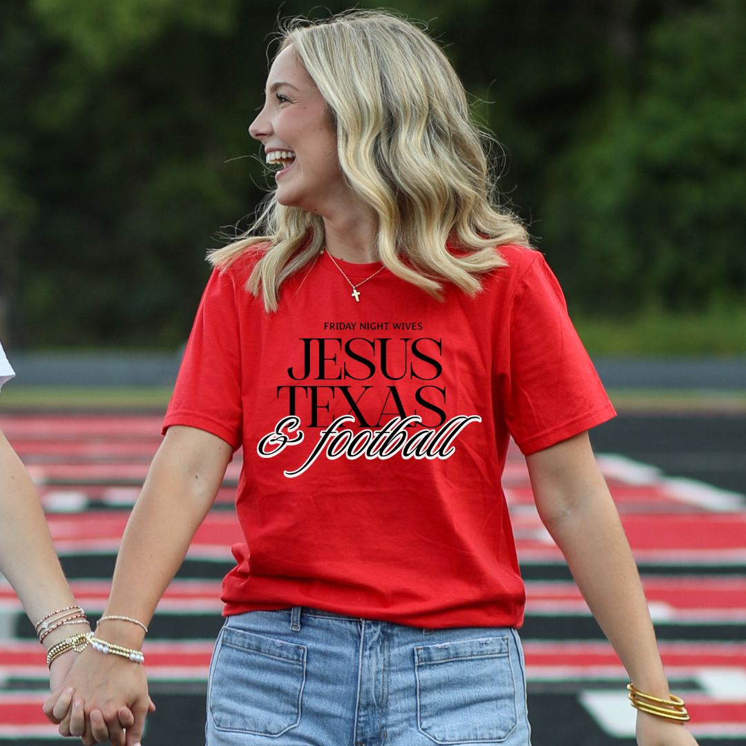 Jesus, Texas, & Football Tee