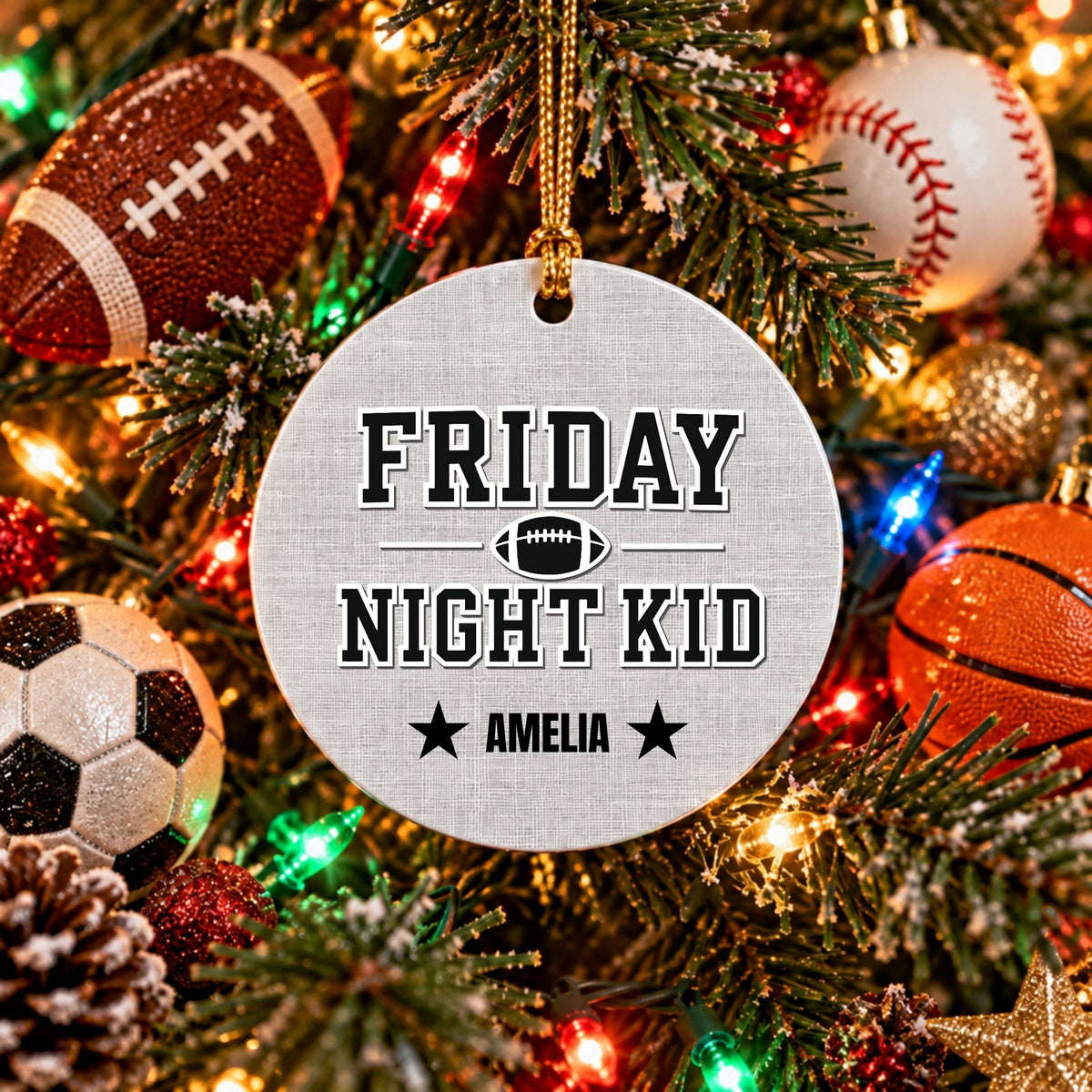Custom Friday Night Kid Ornament