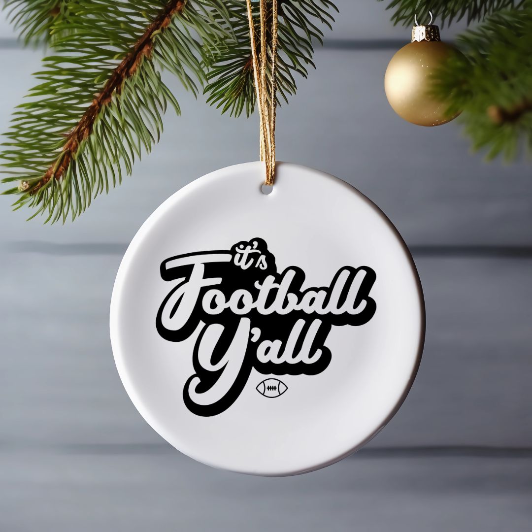 Retro It's Football Y'all Ornament