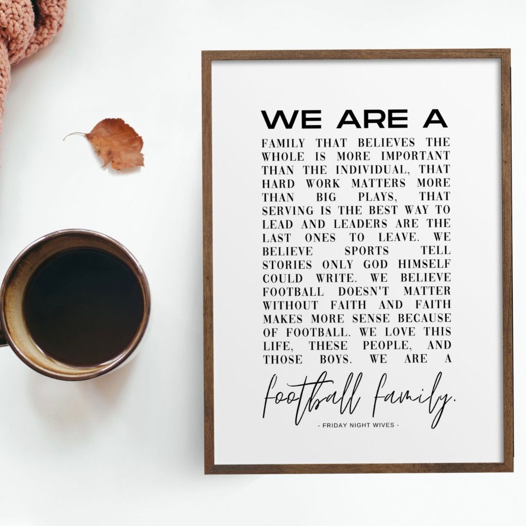Football Family Wall Art *Digital Download*
