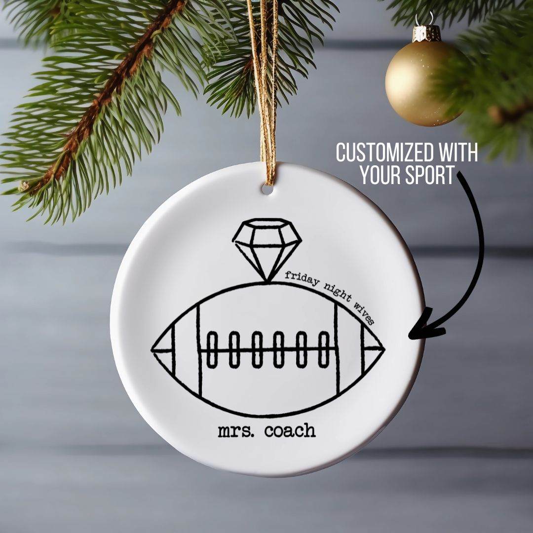Mrs. Coach Logo Ornament