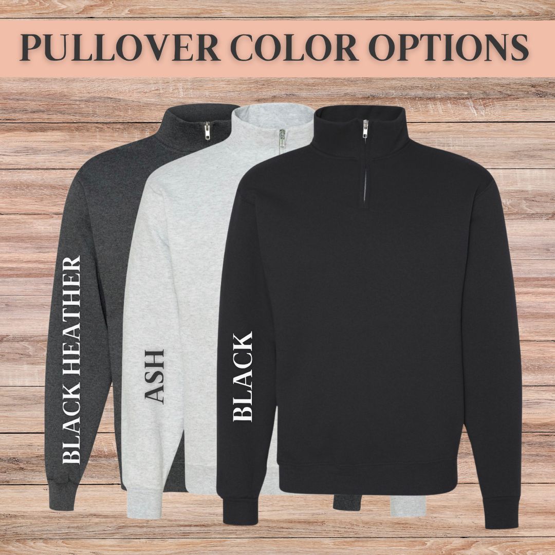 Custom "Wearing Your Coach on Your Sleeve" Puff Vinyl Quarter Zip Pullover