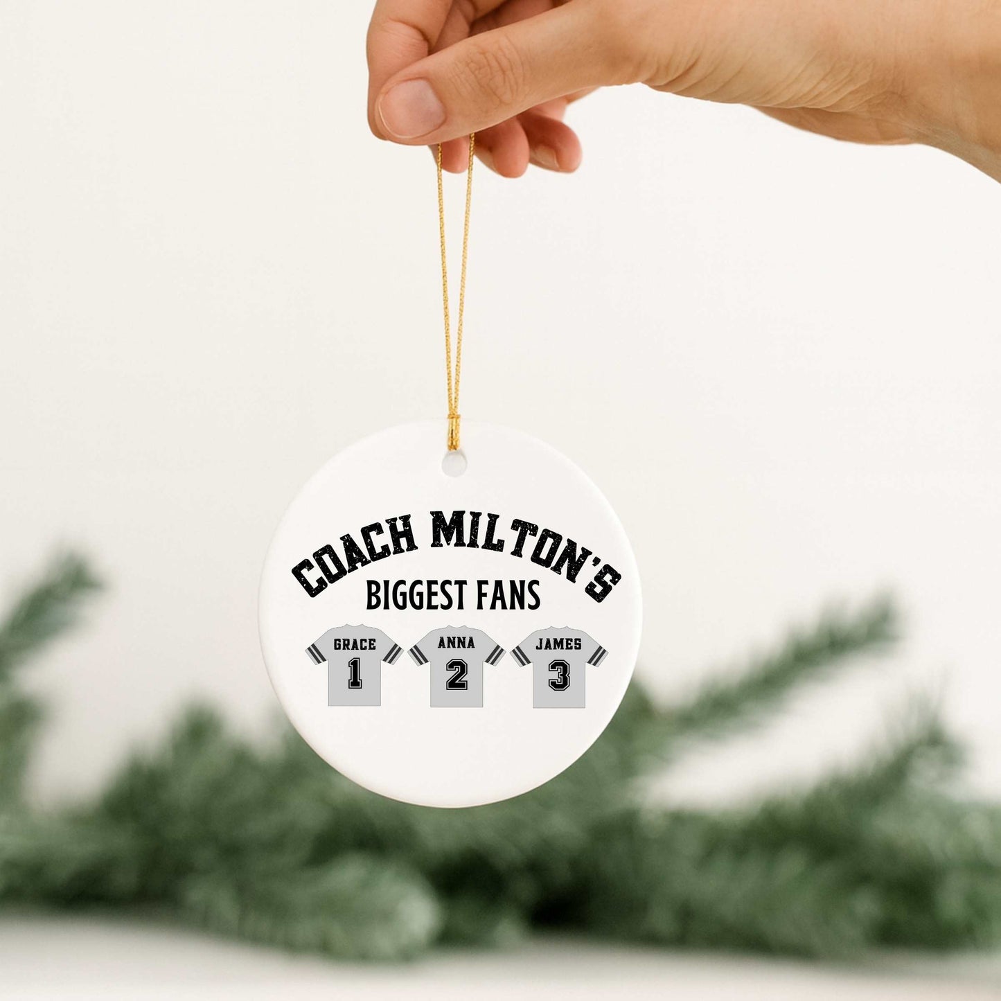 Custom Baseball Coach Ornament