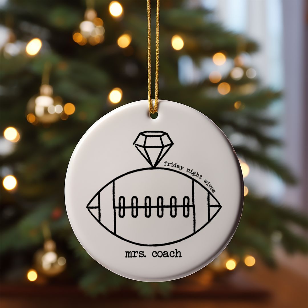 Mrs. Coach Logo Ornament