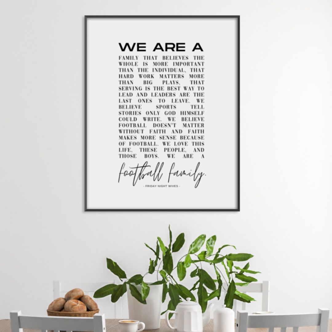 Football Family Wall Art *Digital Download*
