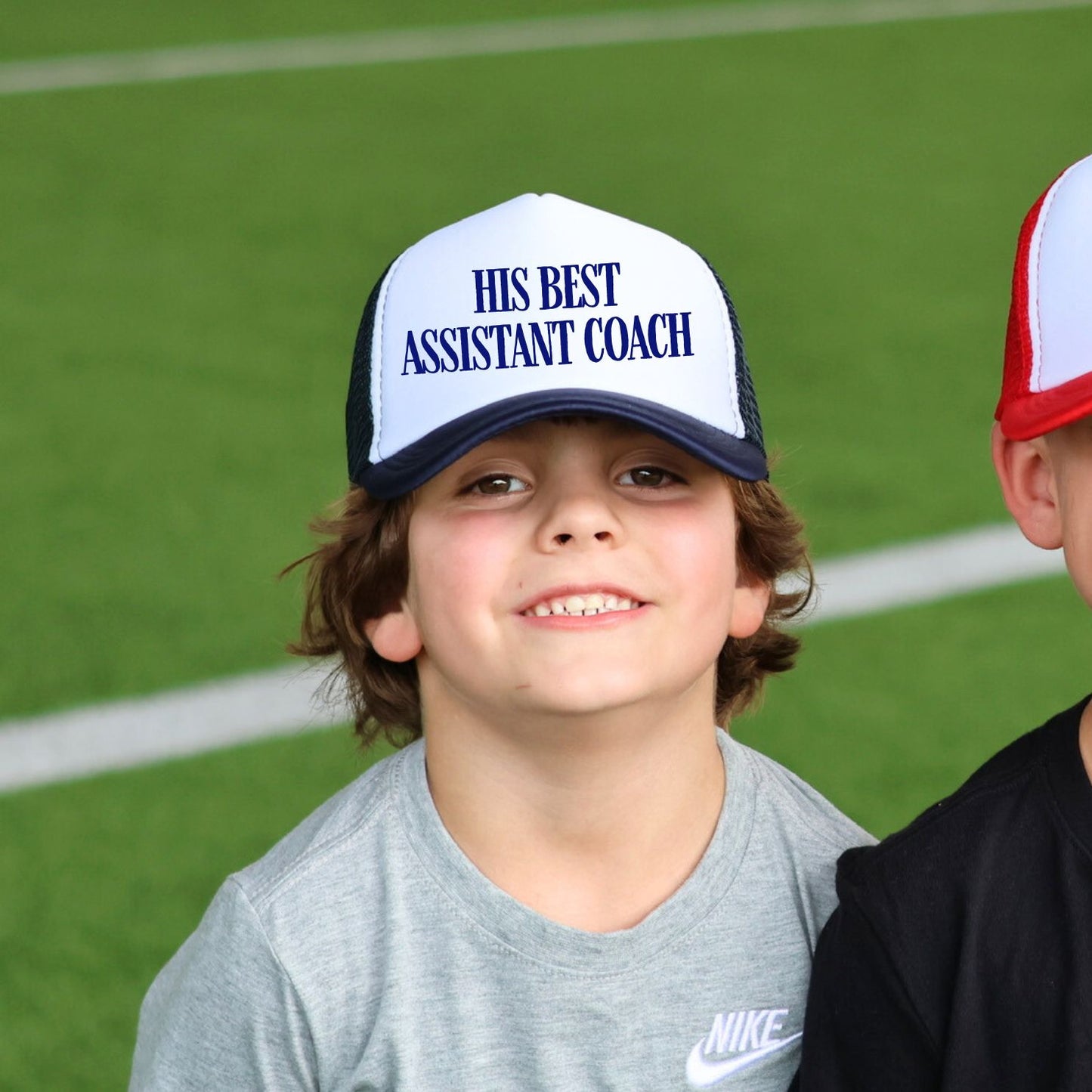 *YOUTH* His Best Assistant Coach Trucker Hat