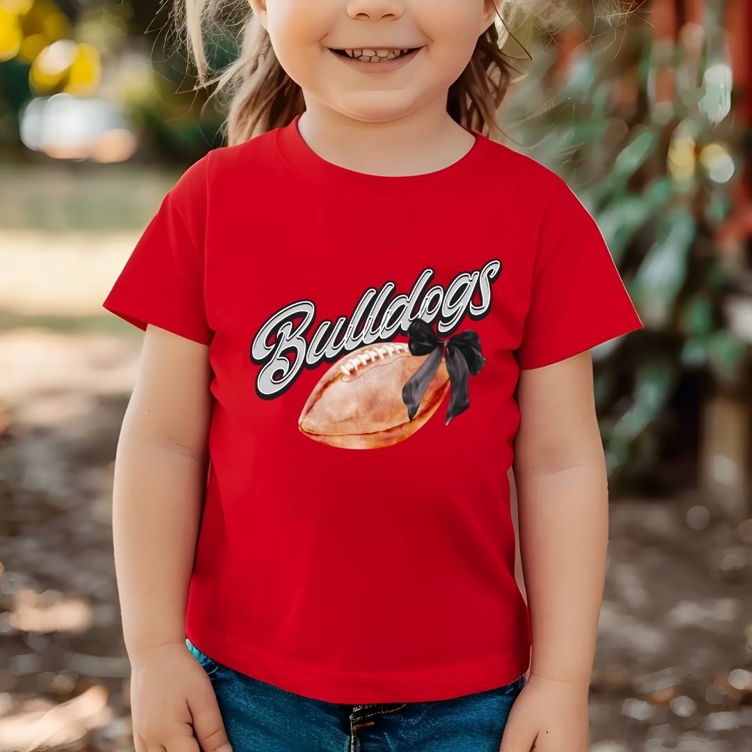 Mascot Bow & Football Tee