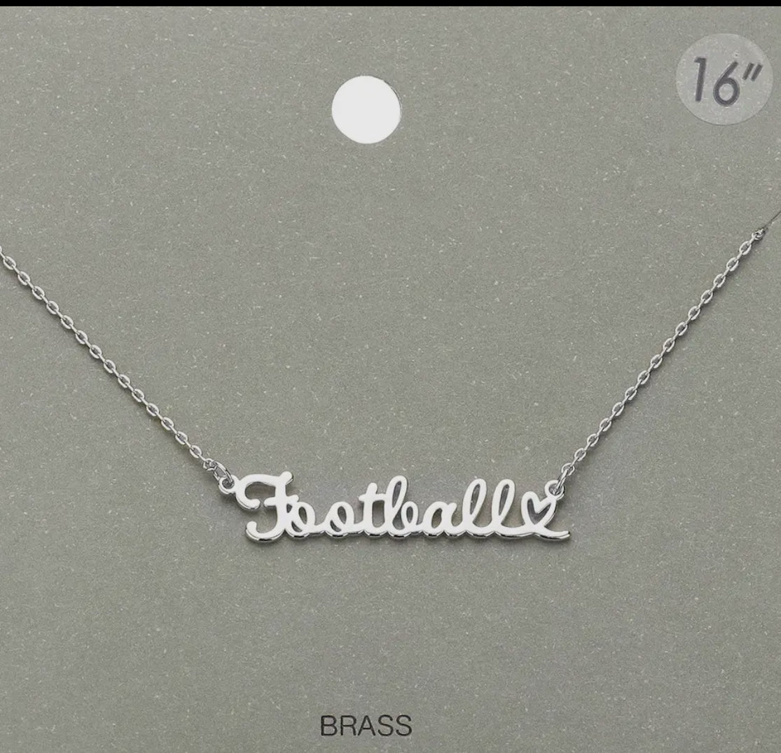 Silver Football Necklace (PREORDER)