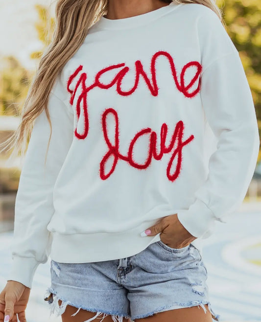 Unique Game Day Tinsel Sweatshirt (PREORDER)