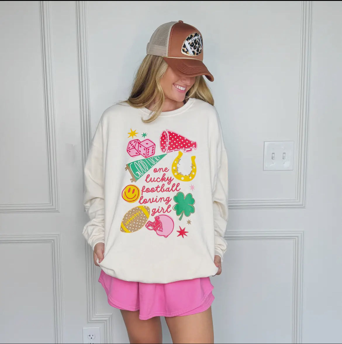 One Lucky Football Girl Sweatshirt (PREORDER)