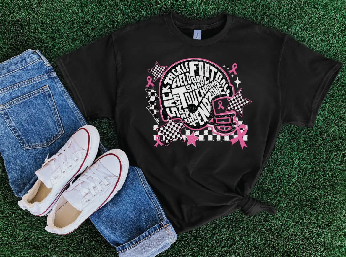 Football Helmet Ribbon Tee (PREORDER)