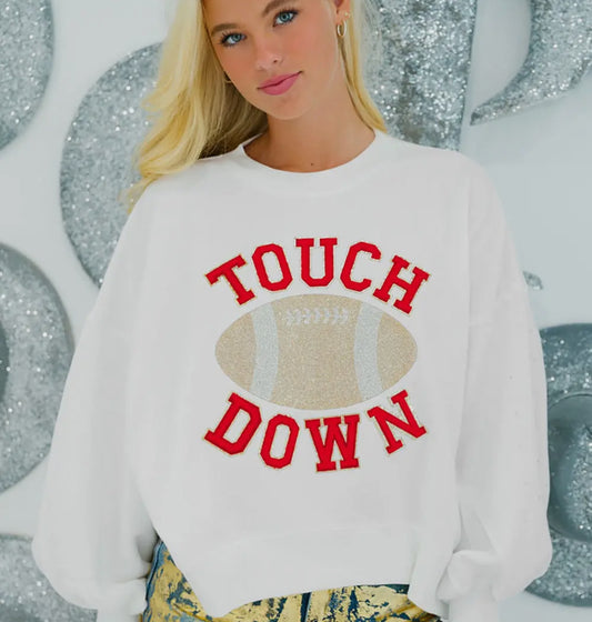 White Touchdown Sweatshirt (PREORDER)