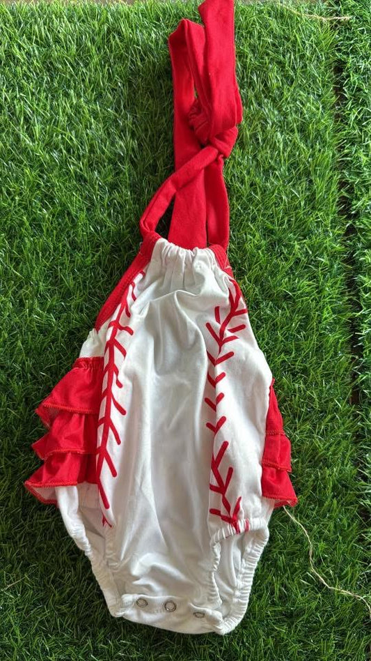 Baseball Baby Outfit Halter Top: 3-6 Month