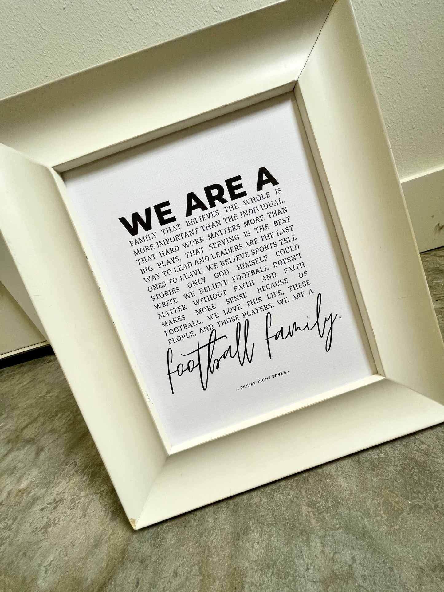 Football Family Wall Art *Digital Download*
