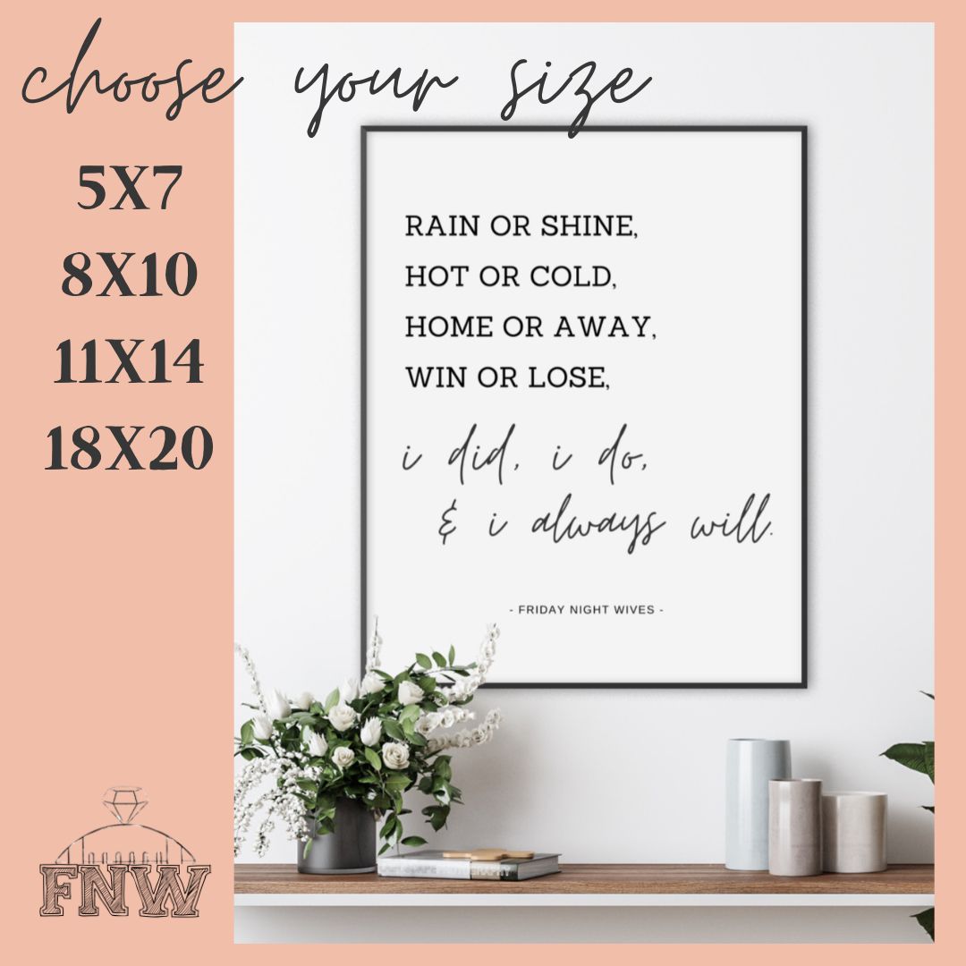 Coach's Wife Wall Art *Digital Download*