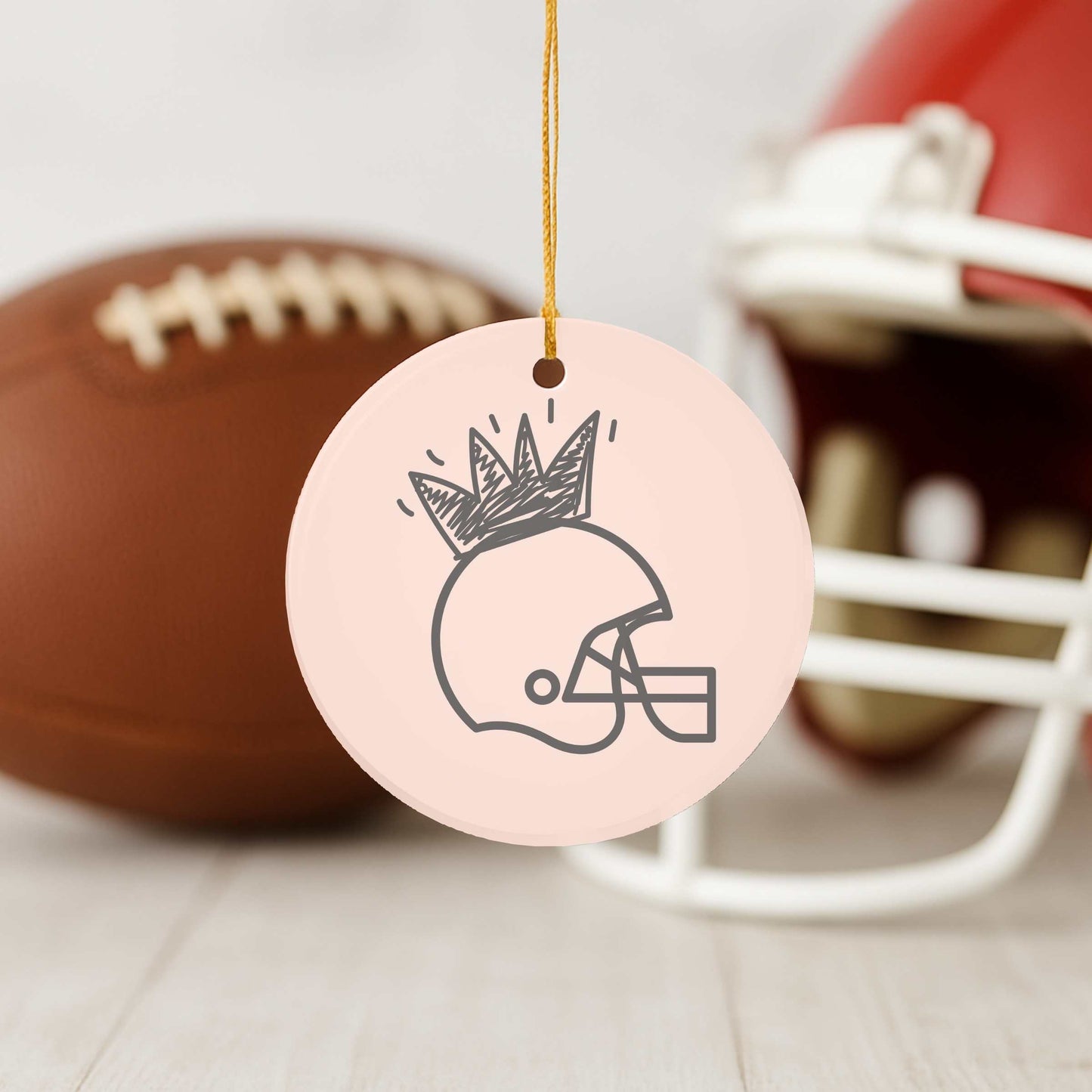 Princess Football Ornament