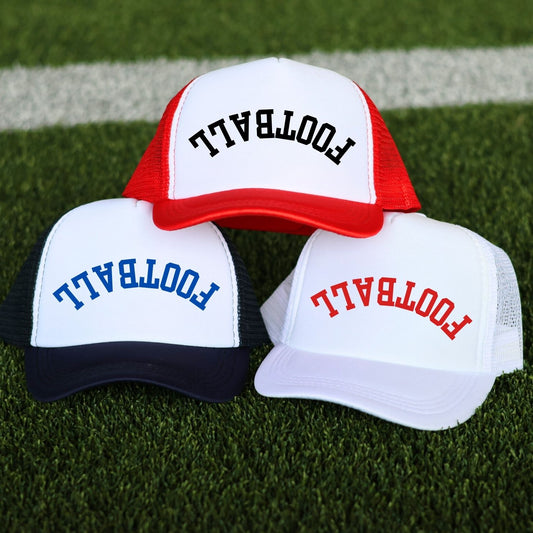 *YOUTH* Upside Down Football Trucker Hat