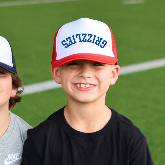 *YOUTH* Upside Down Custom Word Trucker Hat