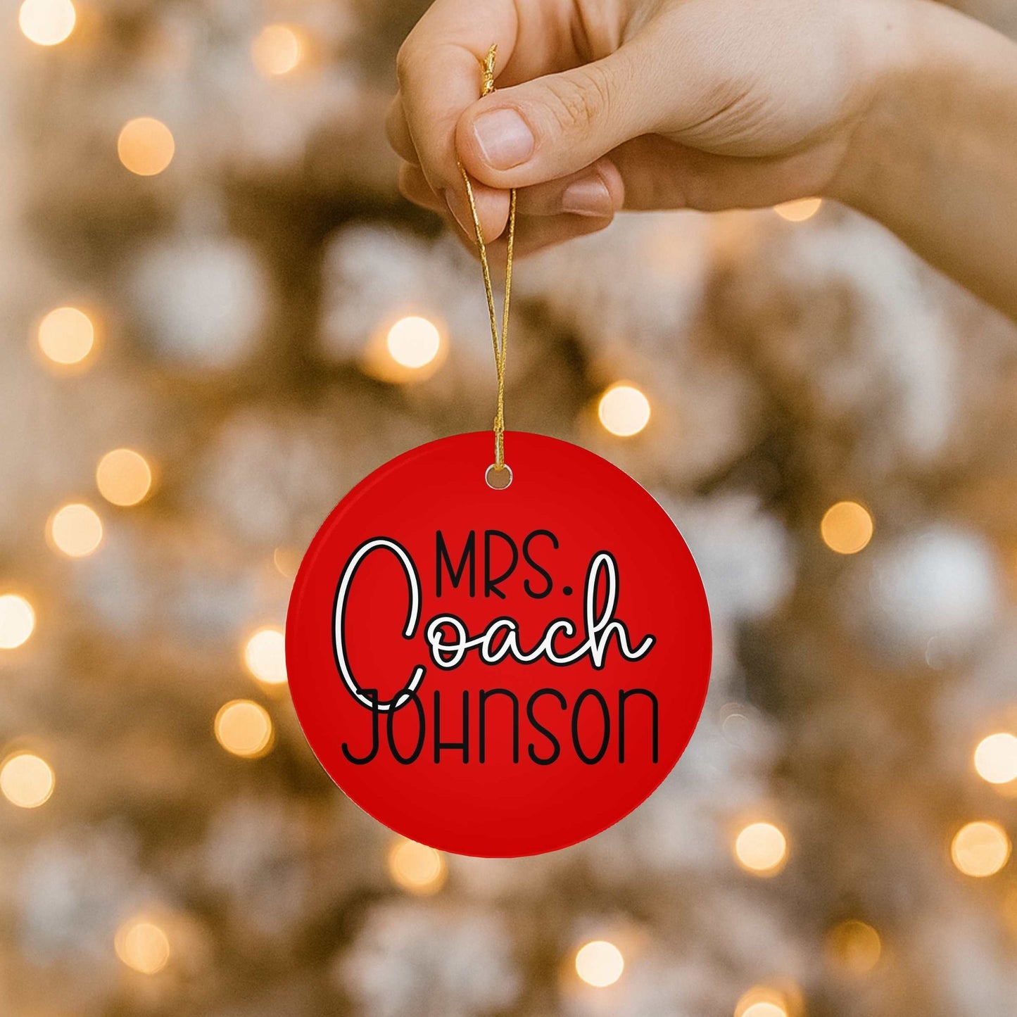 Custom Mrs. Coach Ornament