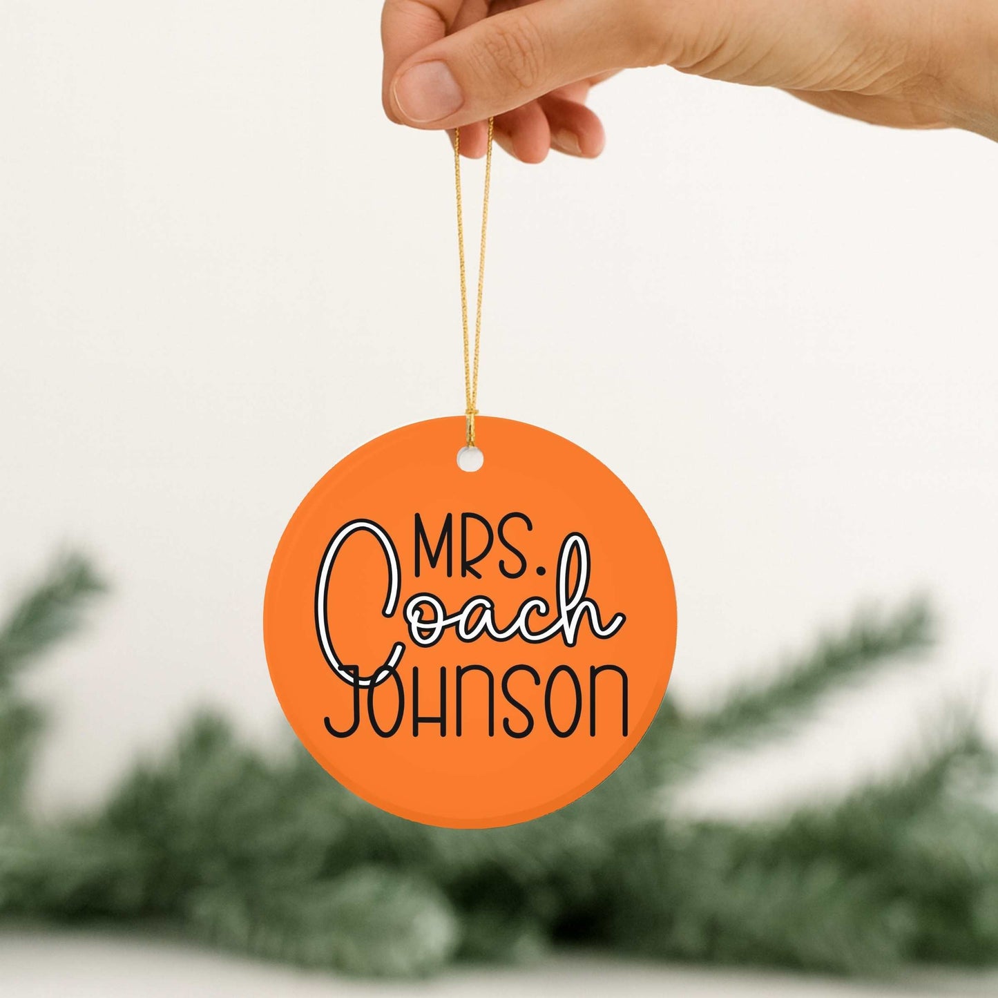 Custom Mrs. Coach Ornament