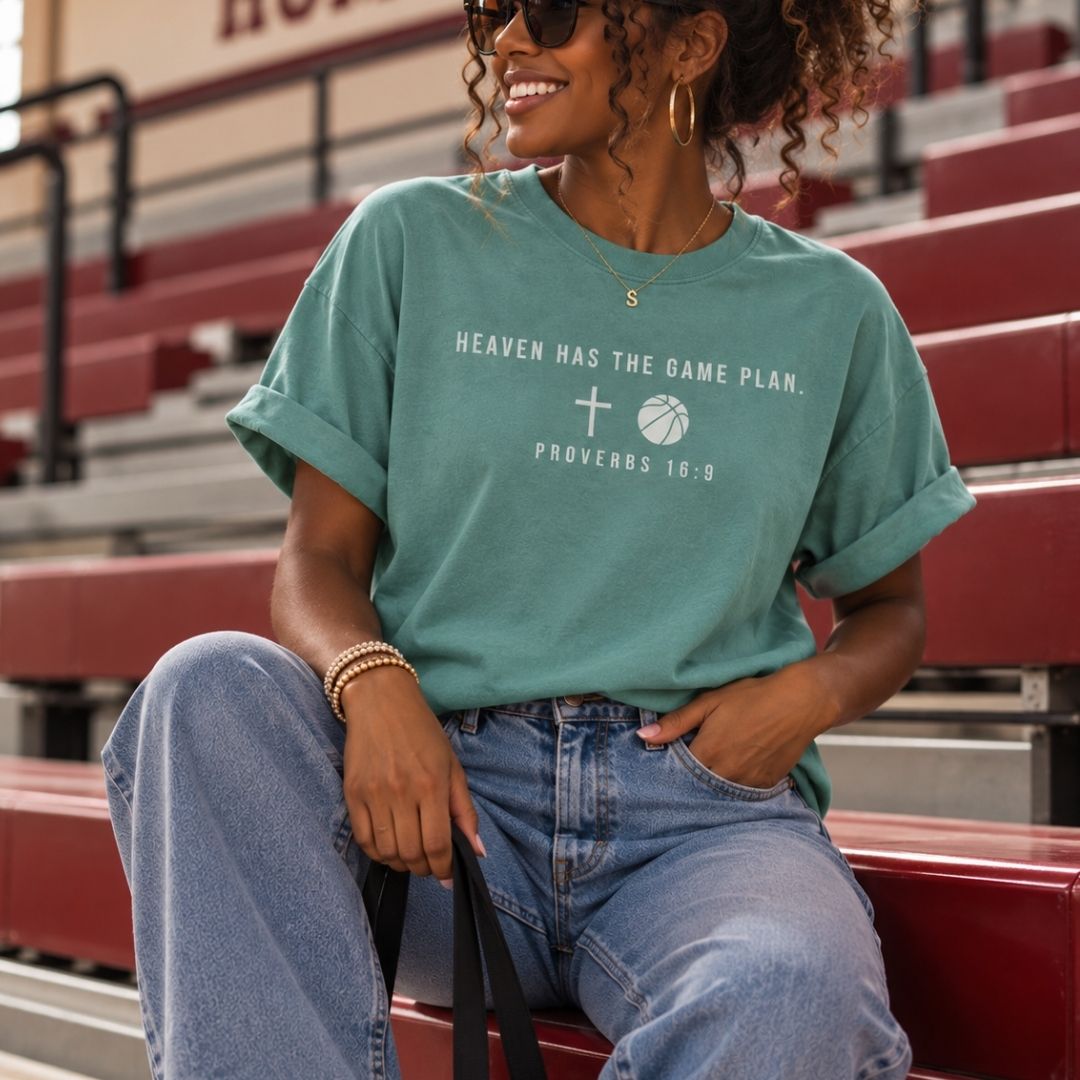 Heaven Has the Game Plan Basketball Tee
