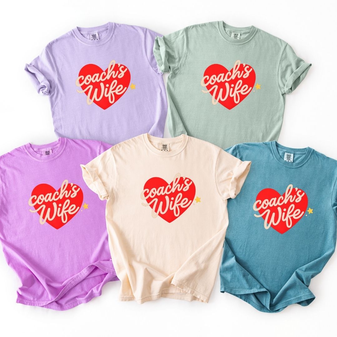 Coach's Wife Heart Tee