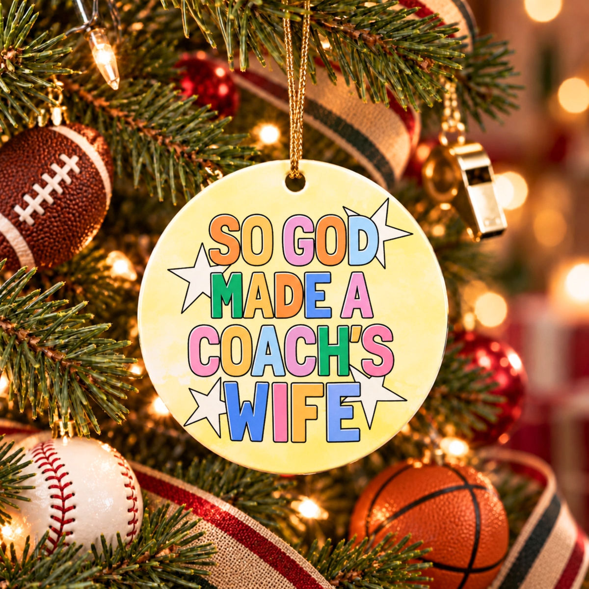 So God Made a Coach's Wife Ornament