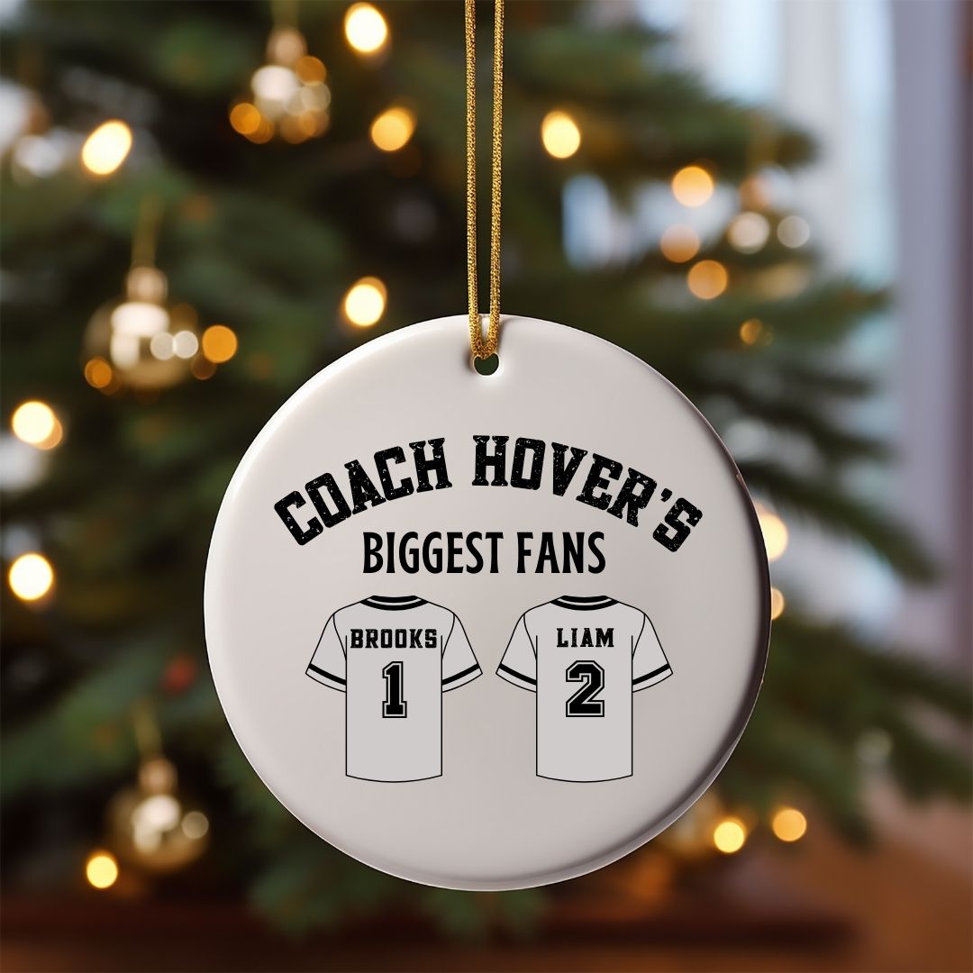 Custom Baseball Coach Ornament