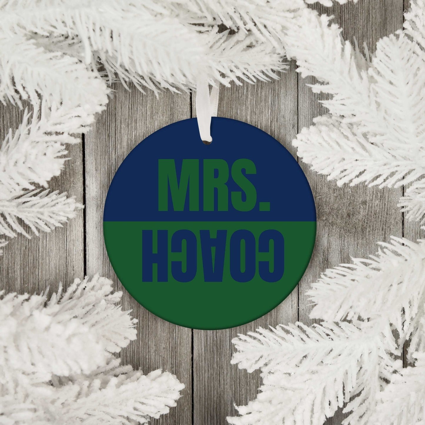 Two-Toned Mrs. Coach Ornament