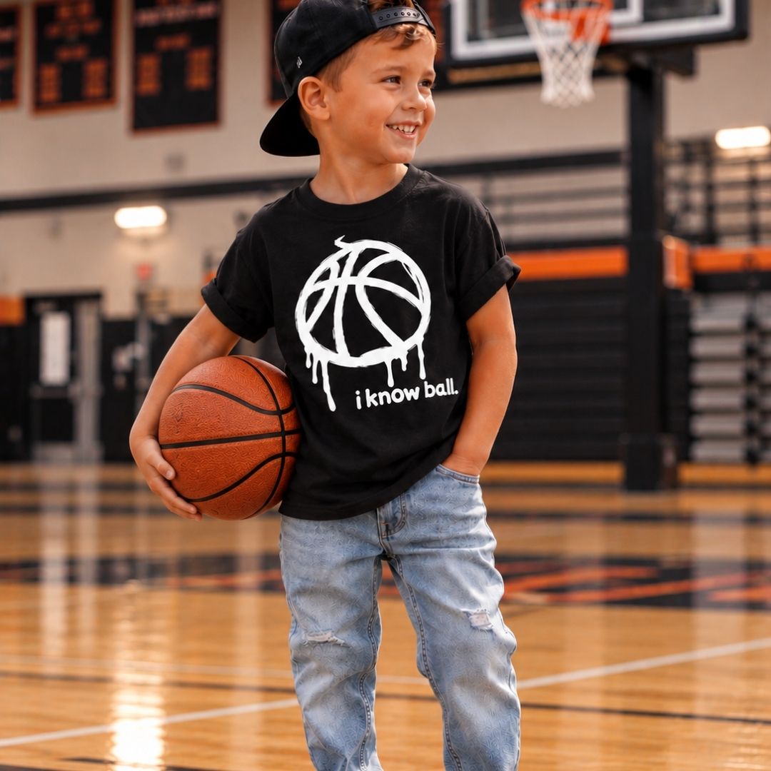 I Know Ball Kids Basketball Tee