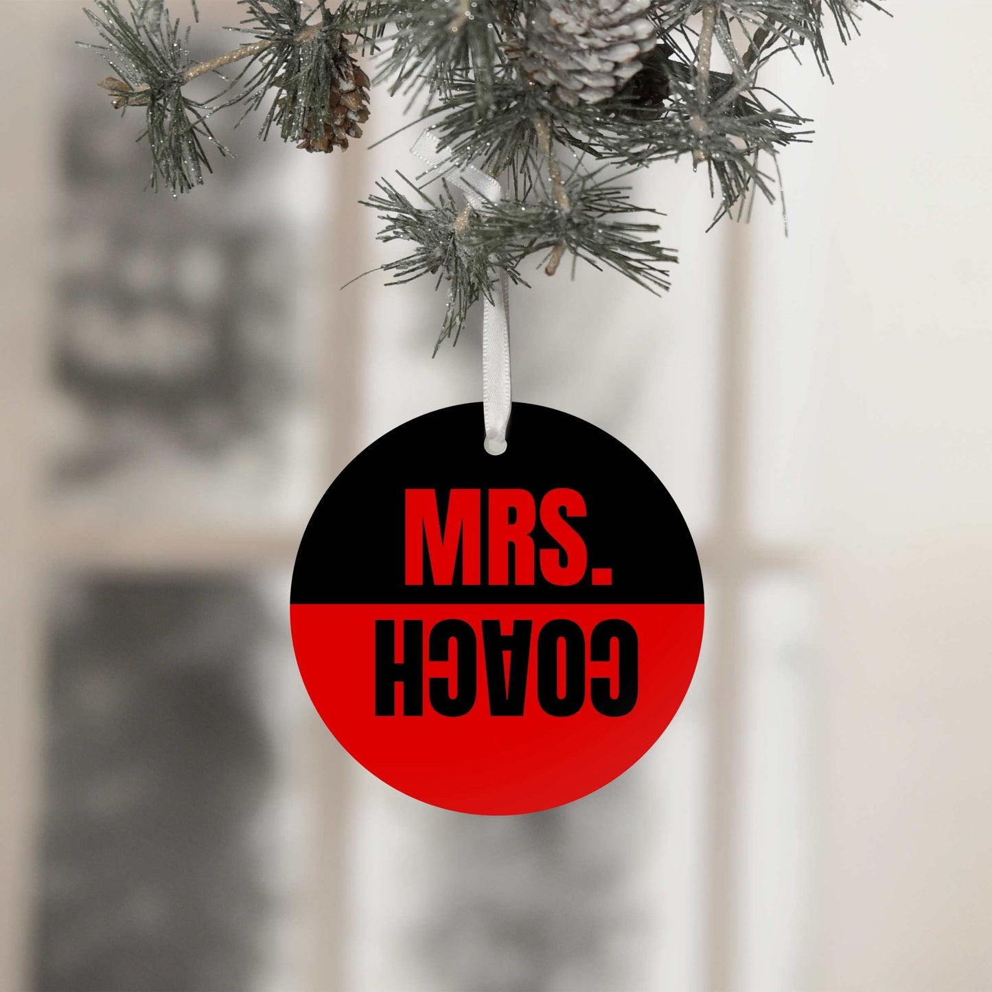 Two-Toned Mrs. Coach Ornament