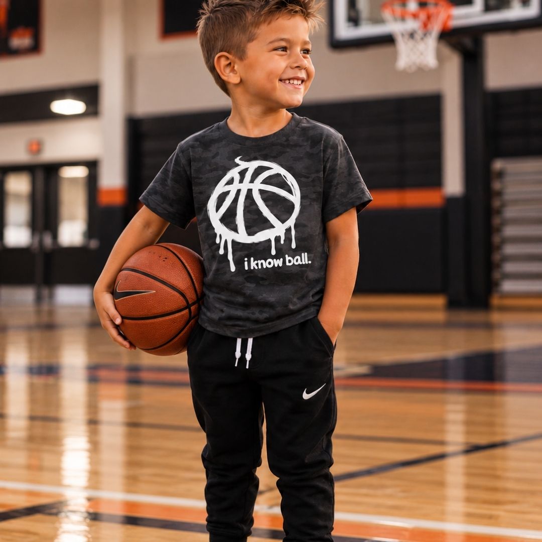 I Know Ball Kids Basketball Tee
