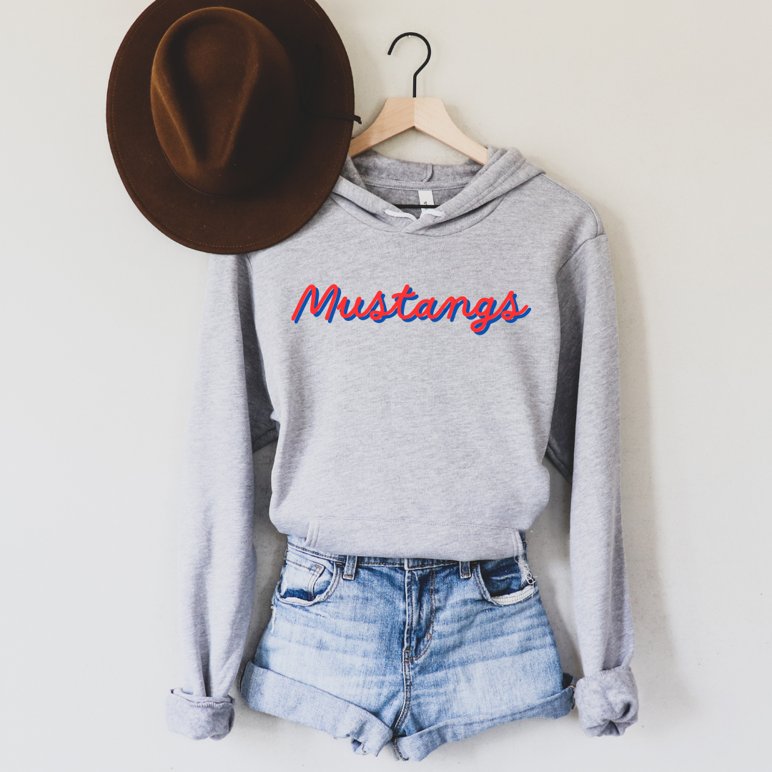 Cursive Mascot Hoodie or Crewneck