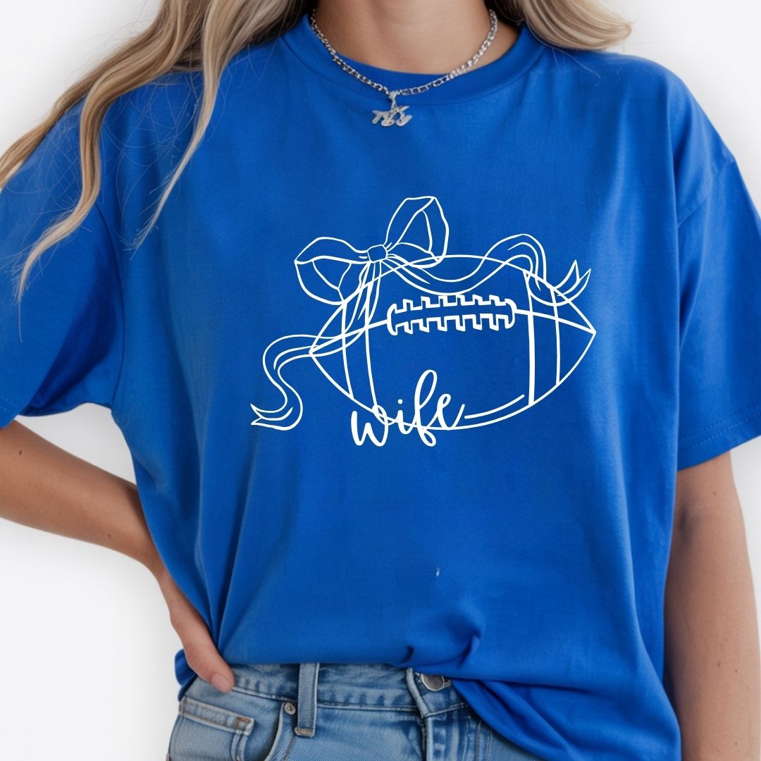 Cute Football Wife Graphic Tee