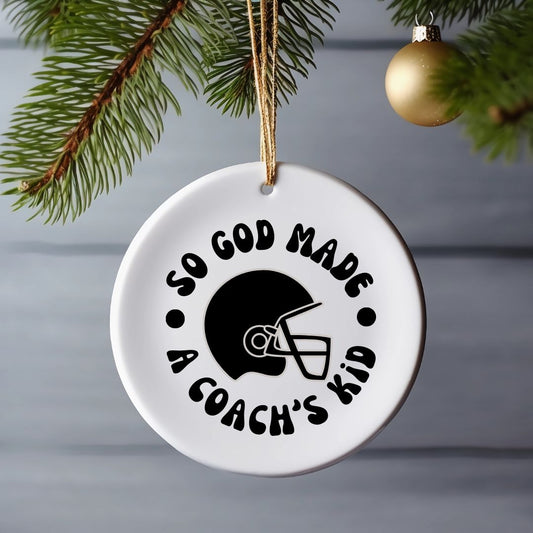 So God Made a Coach's Kid Ornament