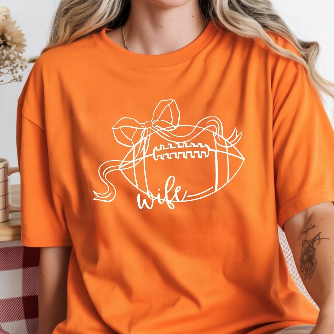 Cute Football Wife Graphic Tee