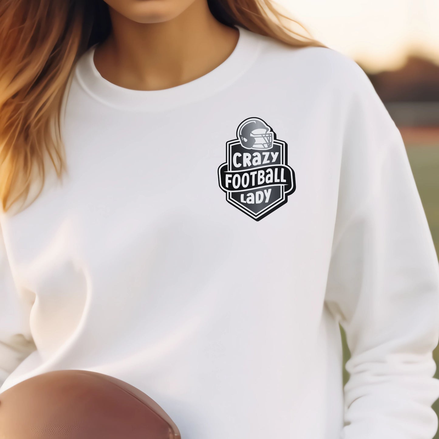 Crazy Football Lady Crewneck