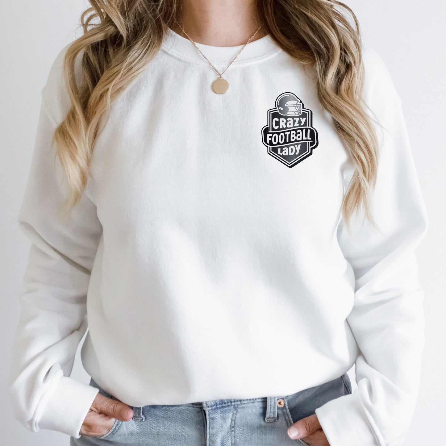 Crazy Football Lady Crewneck